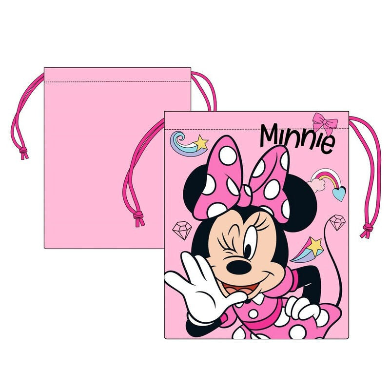 Bolsa almuerzo o merienda Minnie Mouse Disney 26x22cm saco de cuerdas