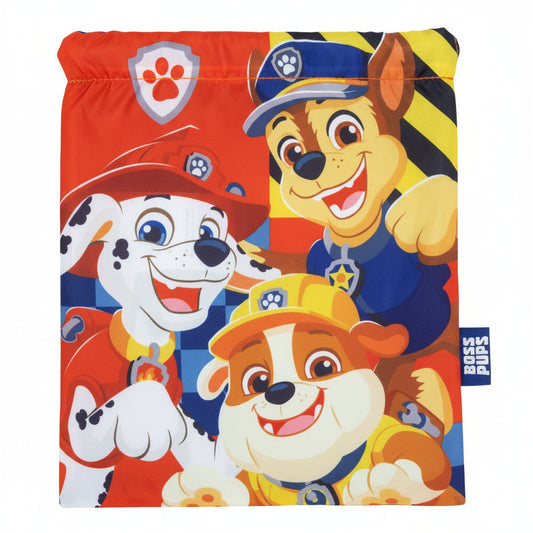 Bolsa almuerzo o merienda Patrulla canina (Paw Patrol) 26x23cm saco de cuerdas