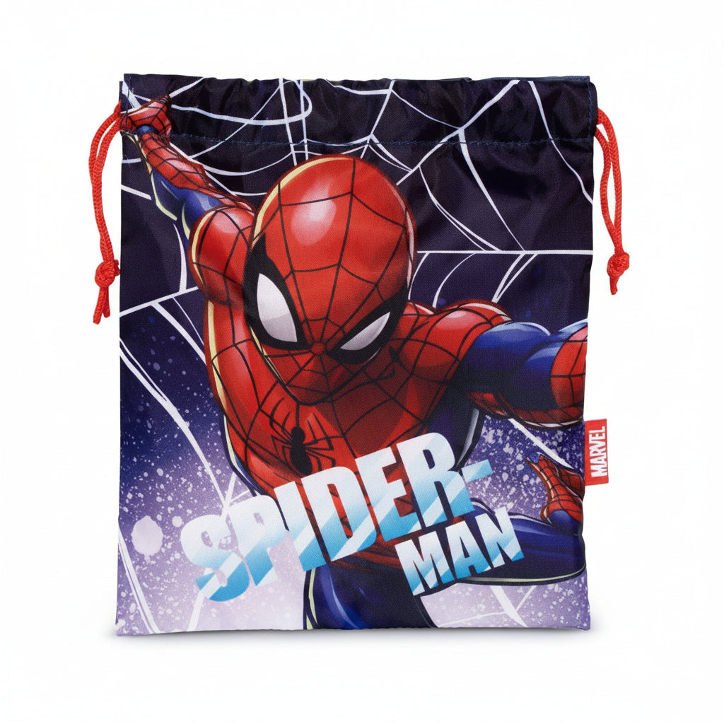 Bolsa almuerzo o merienda Spiderman Marvel 26x22cm saco de cuerdas