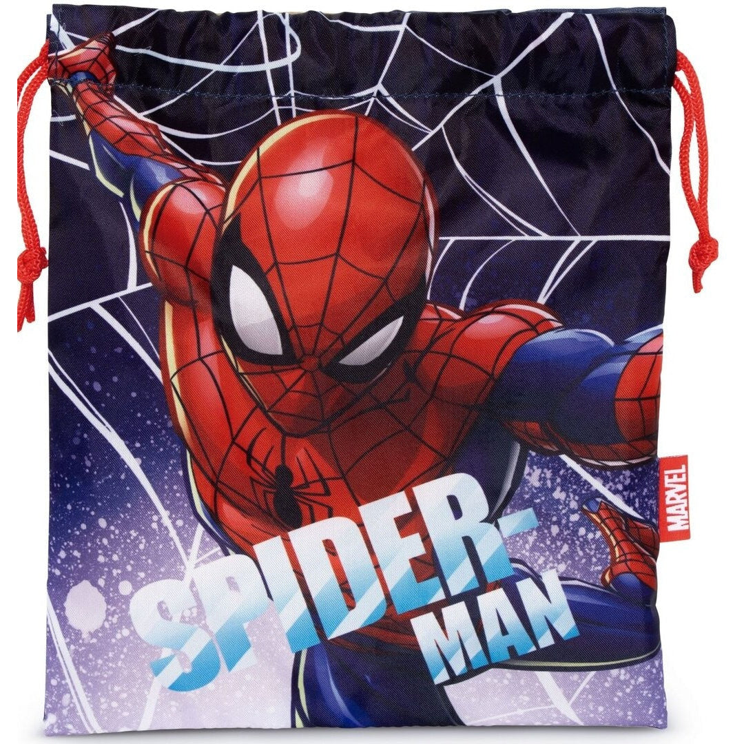 Bolsa almuerzo o merienda Spiderman Marvel 26x22cm saco de cuerdas