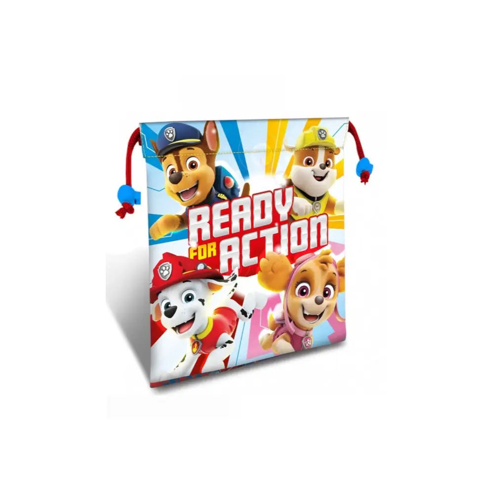 Bolsa almuerzo saco de cuerdas PATRULLA CANINA 22x22cm perfecto para salir