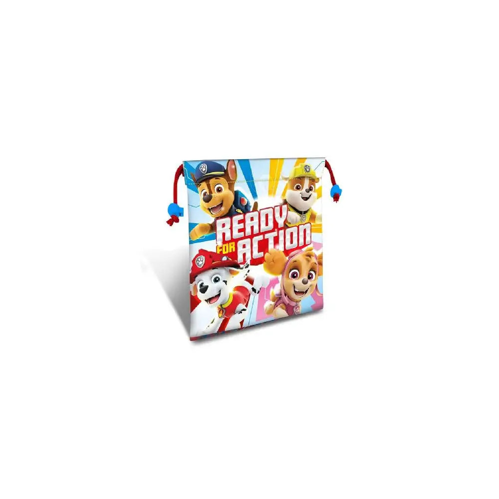 Bolsa almuerzo saco de cuerdas PATRULLA CANINA 22x22cm perfecto para salir