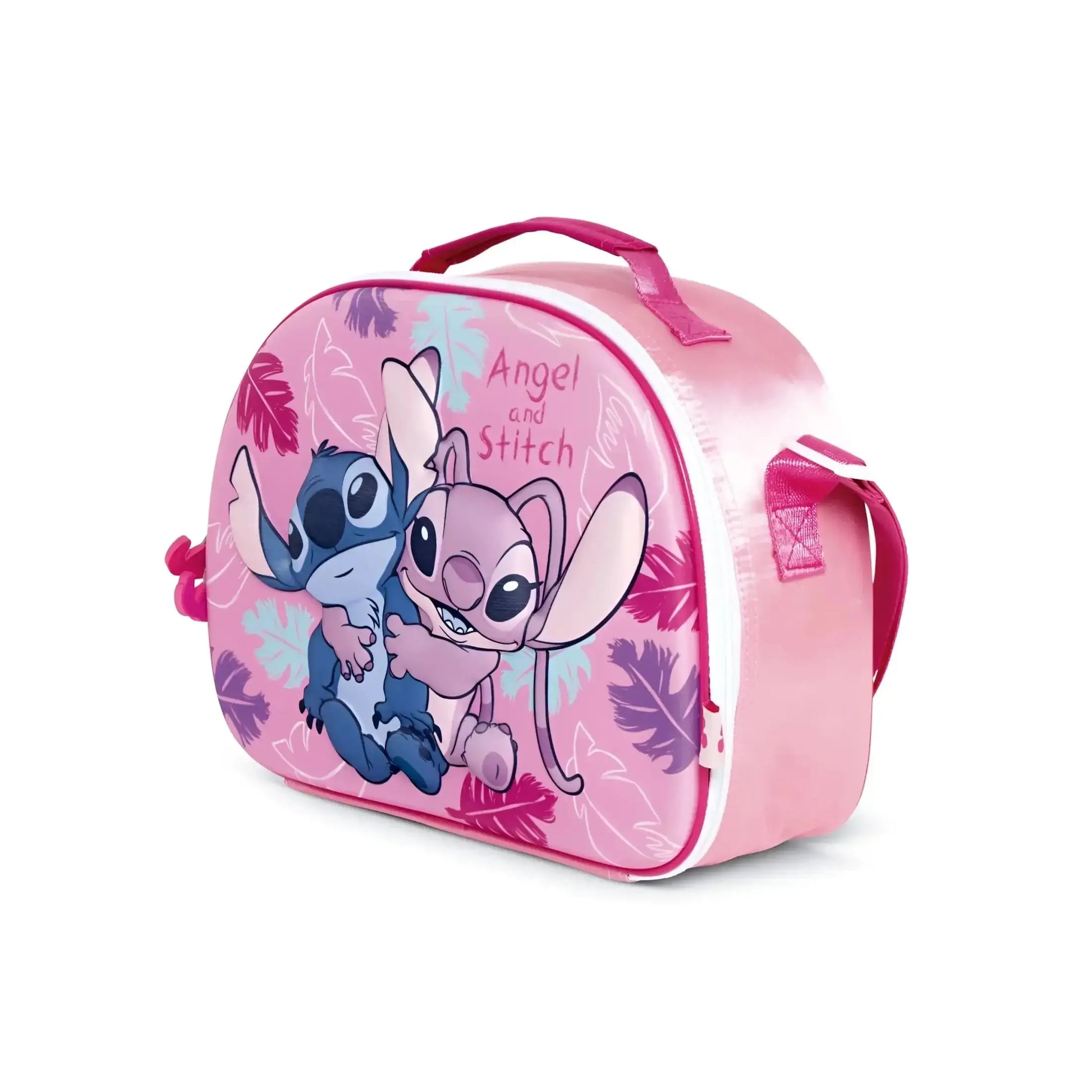 Bolsa de almuerzo térmica STITCH ROSA 26x21x11CM - Sandwichera