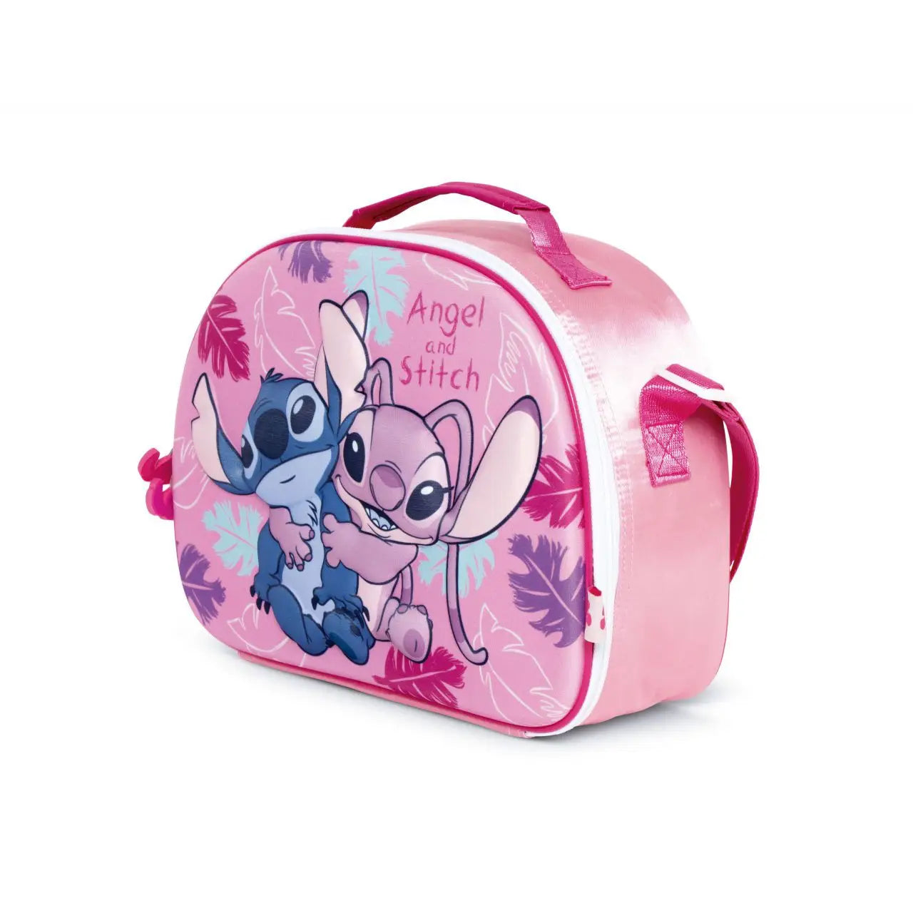 Bolsa de almuerzo térmica STITCH ROSA 26x21x11CM - Sandwichera