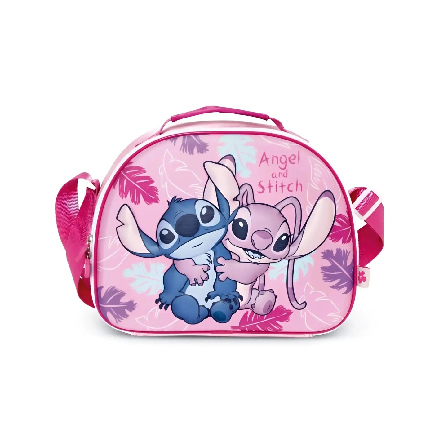 Bolsa de almuerzo térmica STITCH ROSA 26x21x11CM - Sandwichera