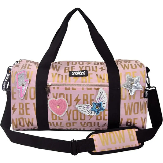 Bolsa deportivo WOW GENERATION 22x22x43CM con 4 parches decorativos - bolsa de deporte
