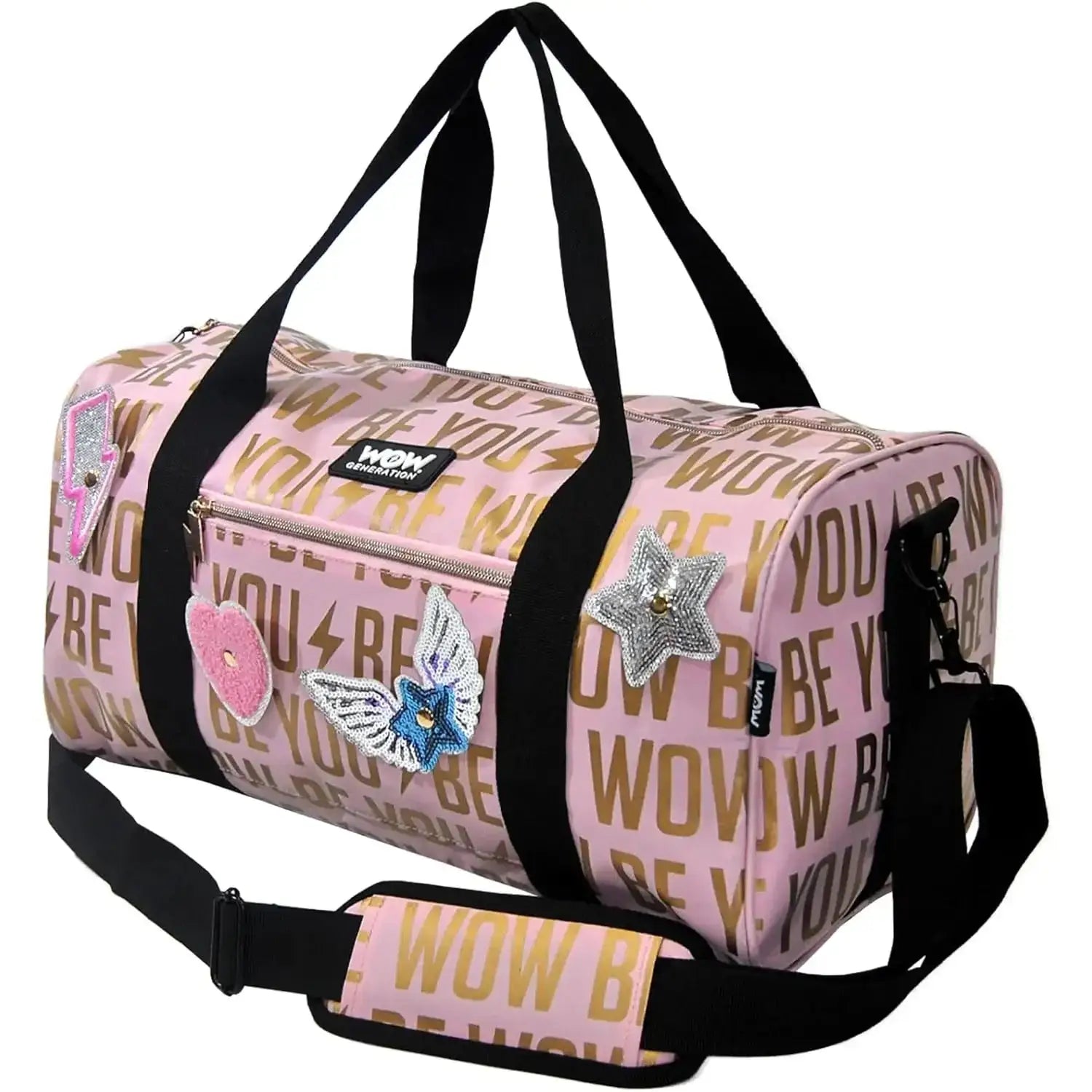 Bolsa deportivo WOW GENERATION 22x22x43CM con 4 parches decorativos - bolsa de deporte
