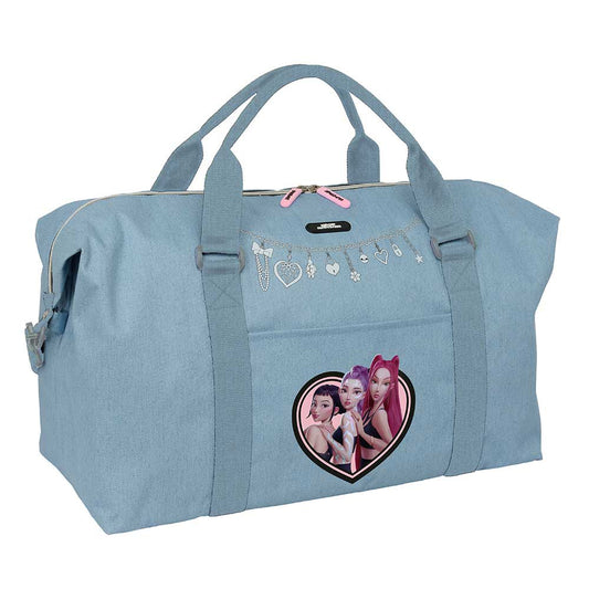 Bolsa fin de semana K-POP Demon Hunters - Huntrix azul 50x22x29cm - Mochila