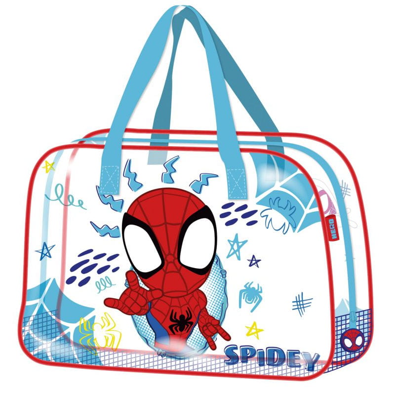 Bolsa grande de playa transparente 35x50x24 Spidey Spiderman Marvel - bolso