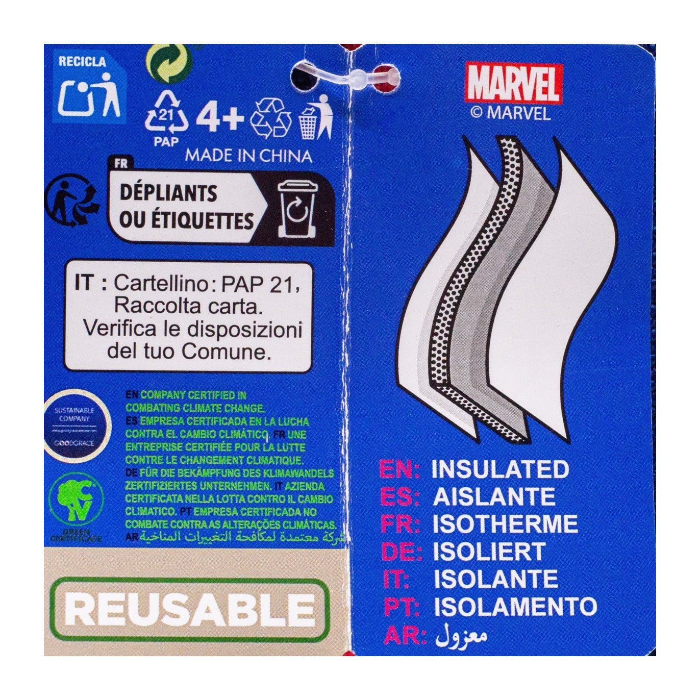 Bolsa mochila aislante lunch bag Spiderman Marvel - Tupper