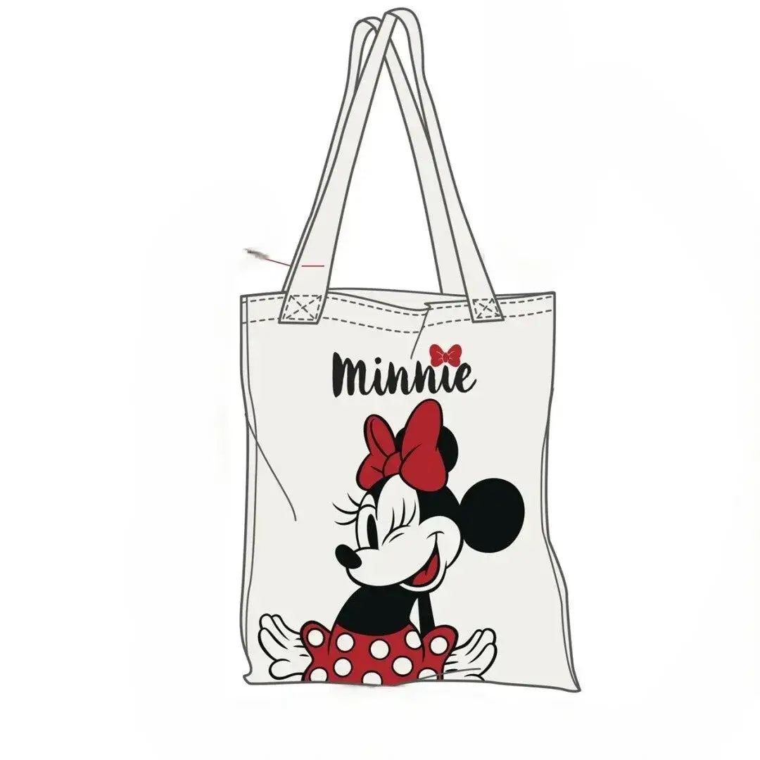 Bolsa de tela algodón MINNIE MOUSE 38x41CM - Ideal Compra o Diario - calcetines