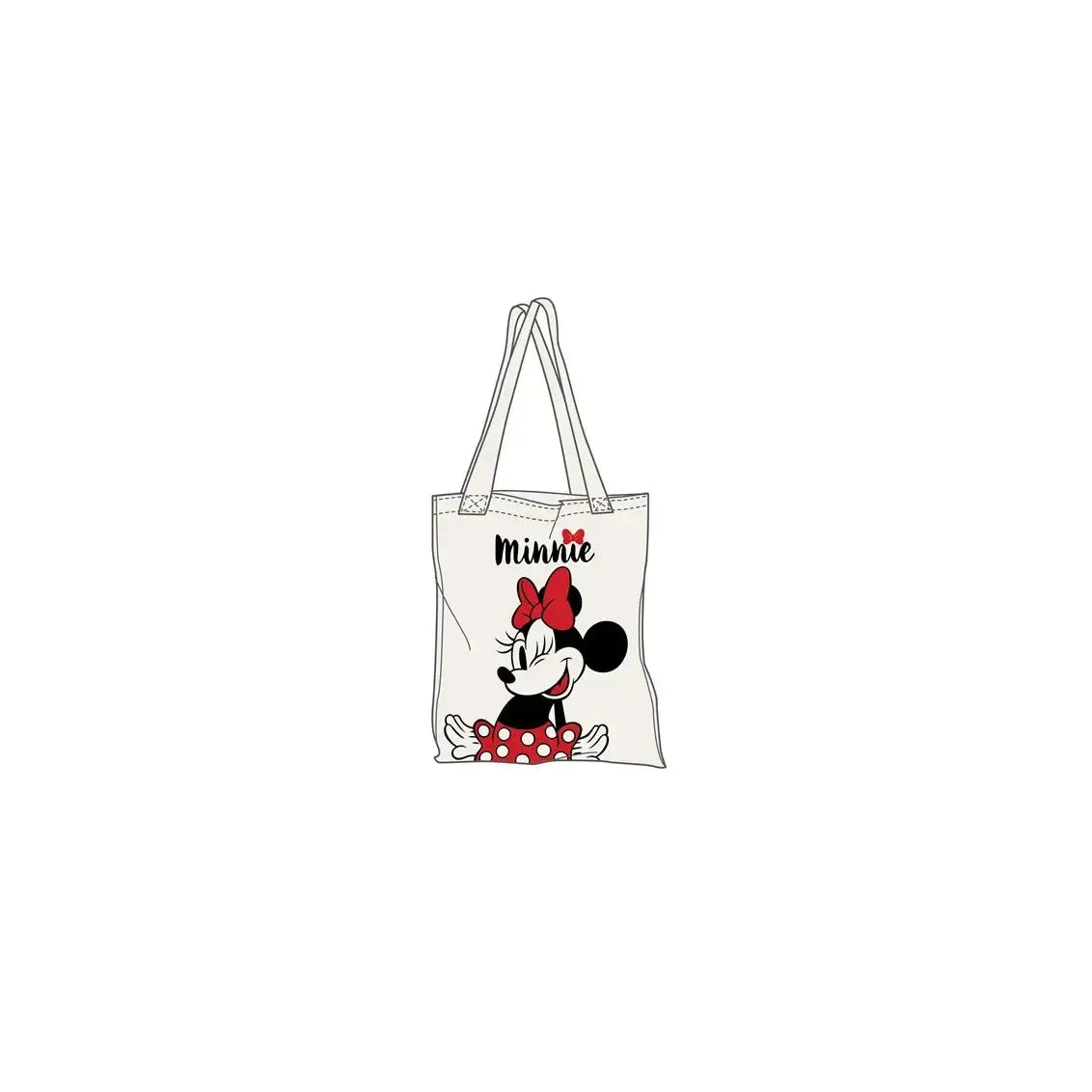 Bolsa de tela algodón MINNIE MOUSE 38x41CM - Ideal Compra o Diario - calcetines
