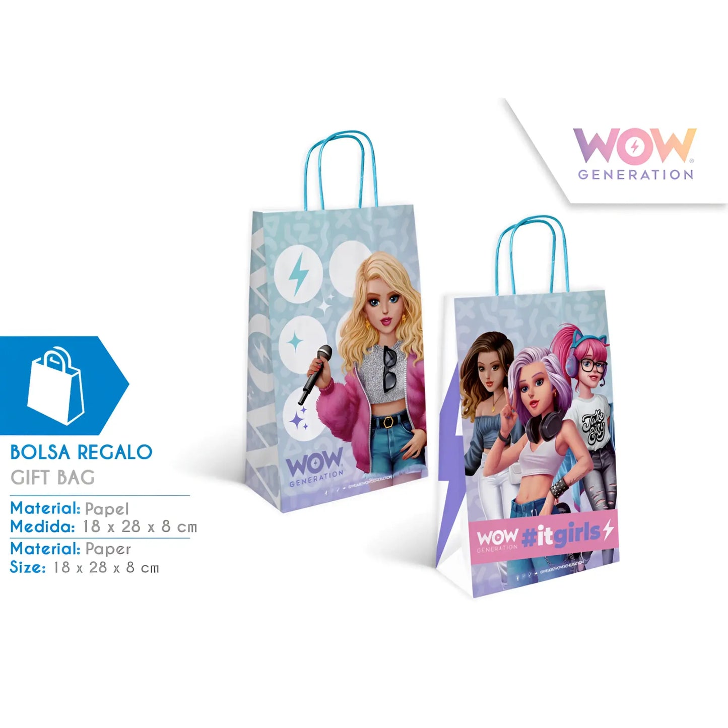 Bolsas WOW GENERATION - Mediana 28x18x8cm - bolsas wow