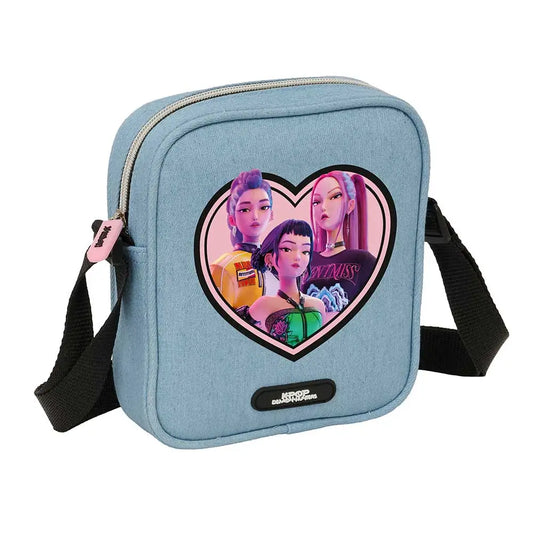 Bolsito bandolera K-POP Demon Hunters - Huntrix azul 16x4x18cm - Mochila