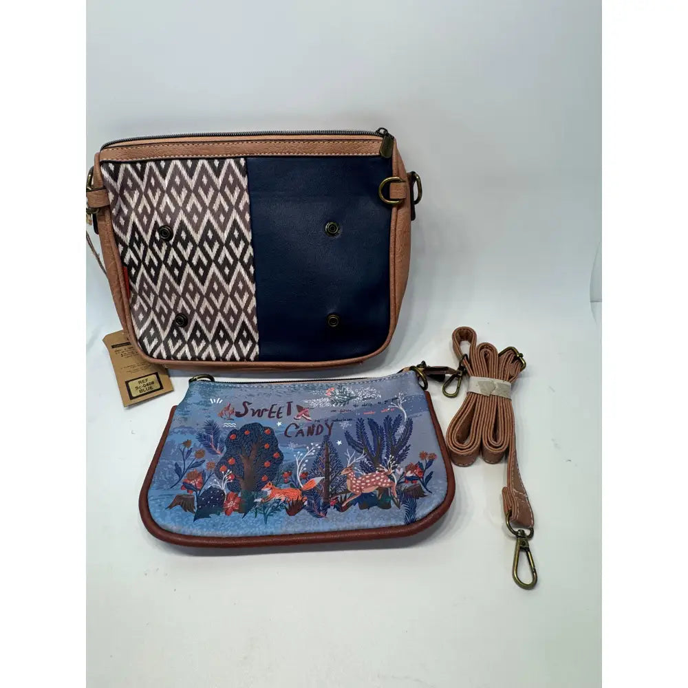 Bolso dos en uno bolso y monedero Mujer Sweet Candy Azul Mochila