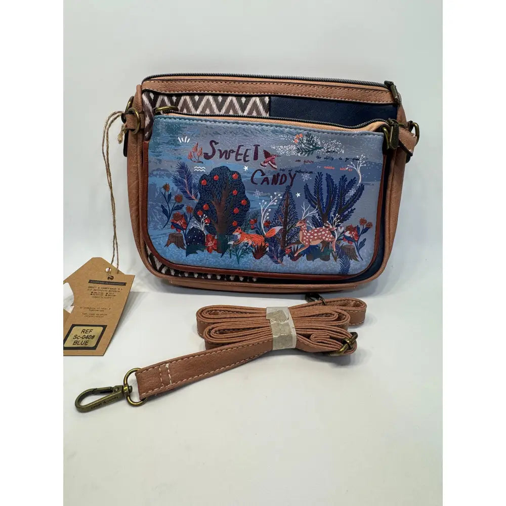Bolso dos en uno bolso y monedero Mujer Sweet Candy Azul Mochila