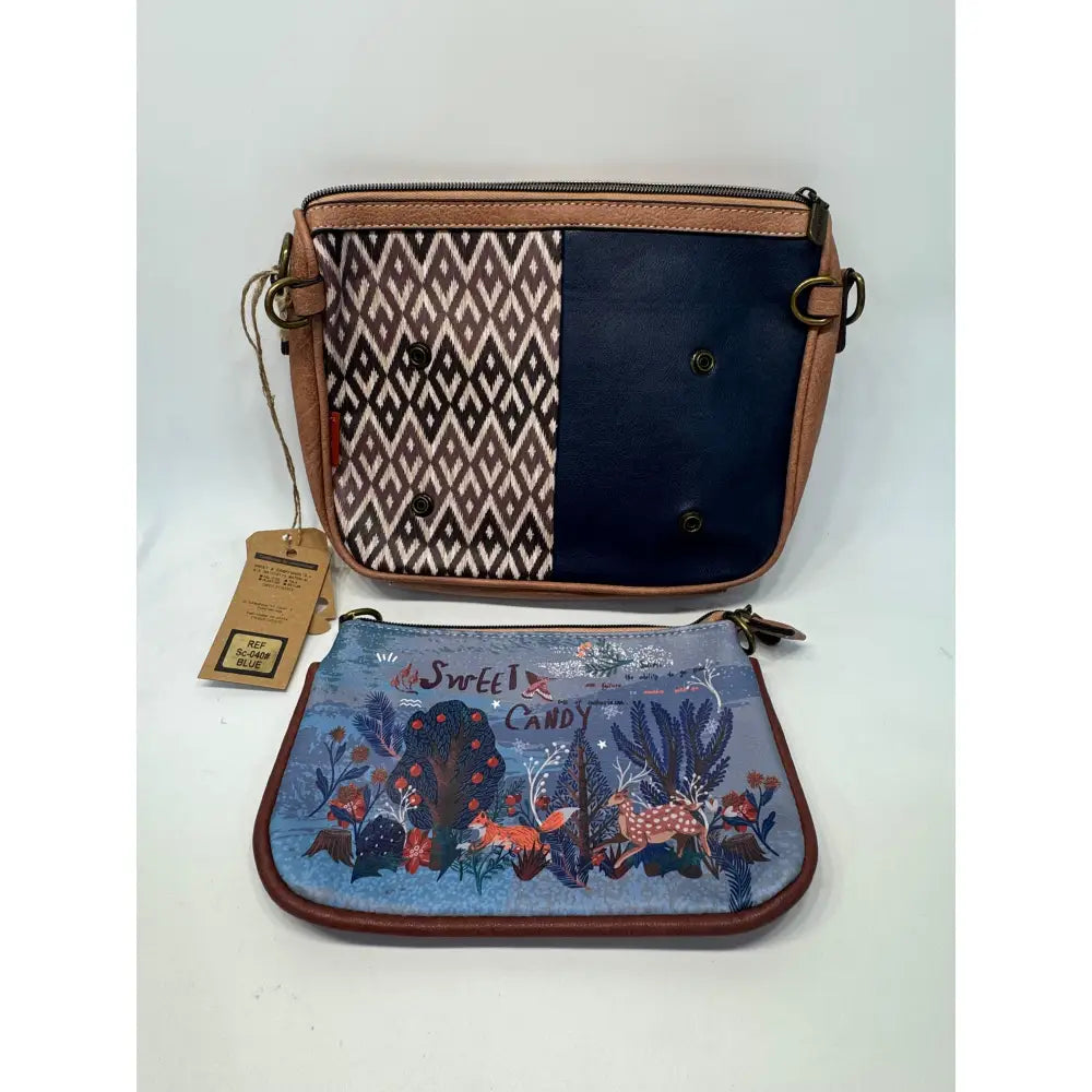 Bolso dos en uno bolso y monedero Mujer Sweet Candy Azul Mochila