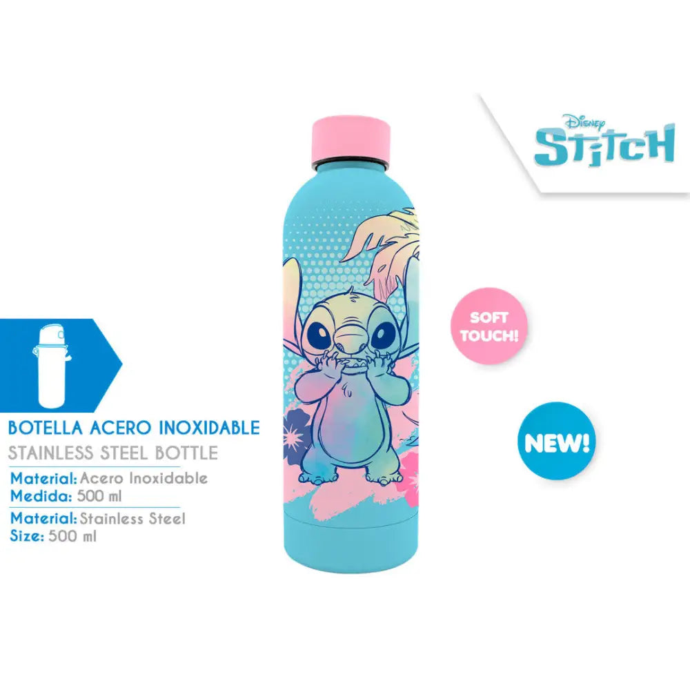 Botella suave acero inoxidable Stitch 500ml