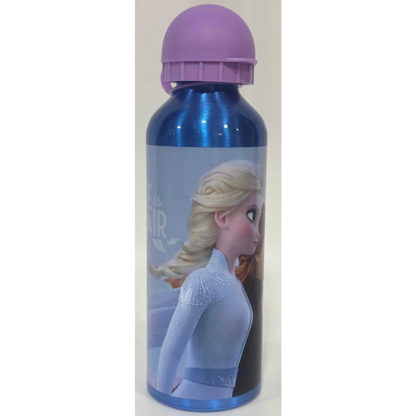 Botella agua aluminio Frozen azul 500ml