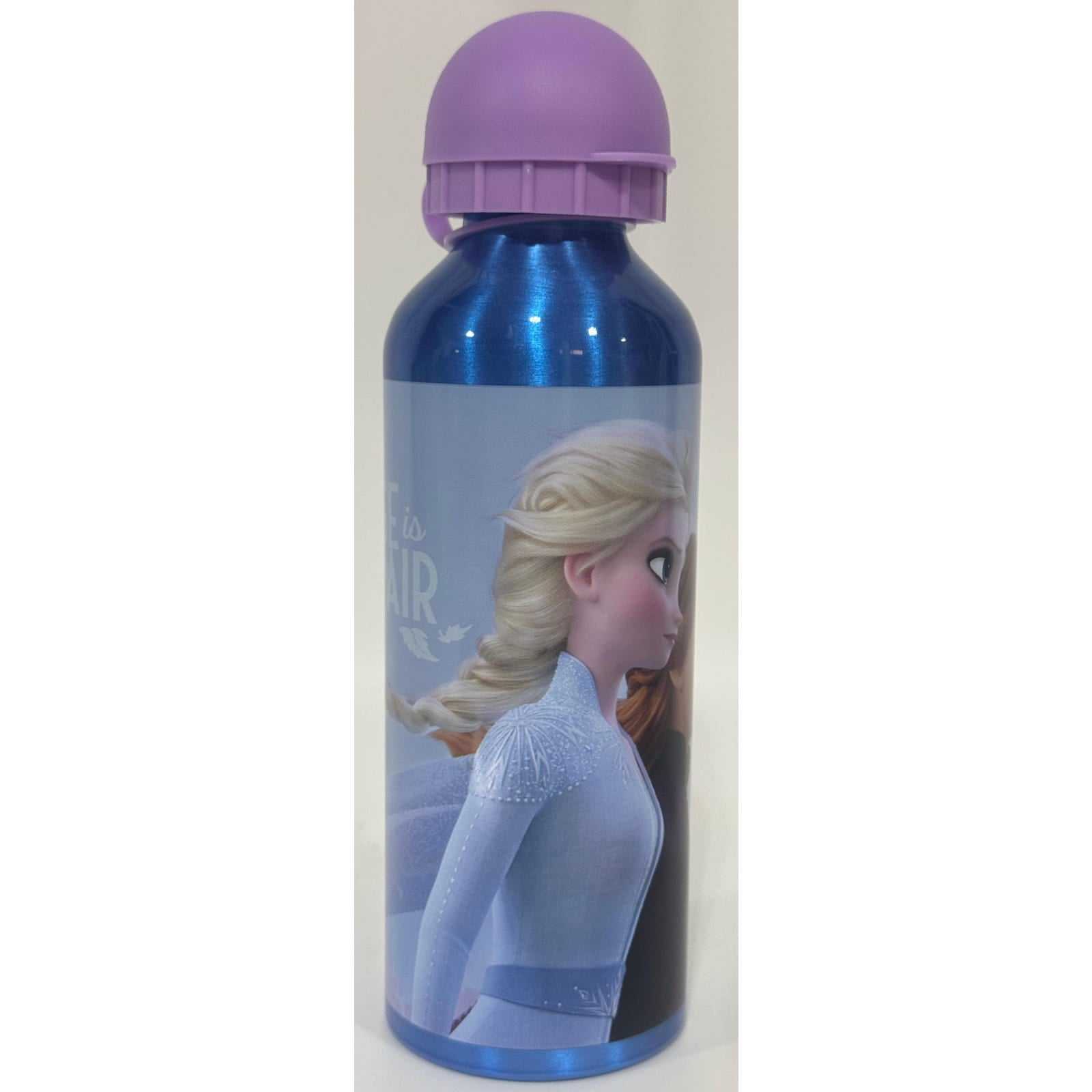 Botella agua aluminio Frozen azul 500ml