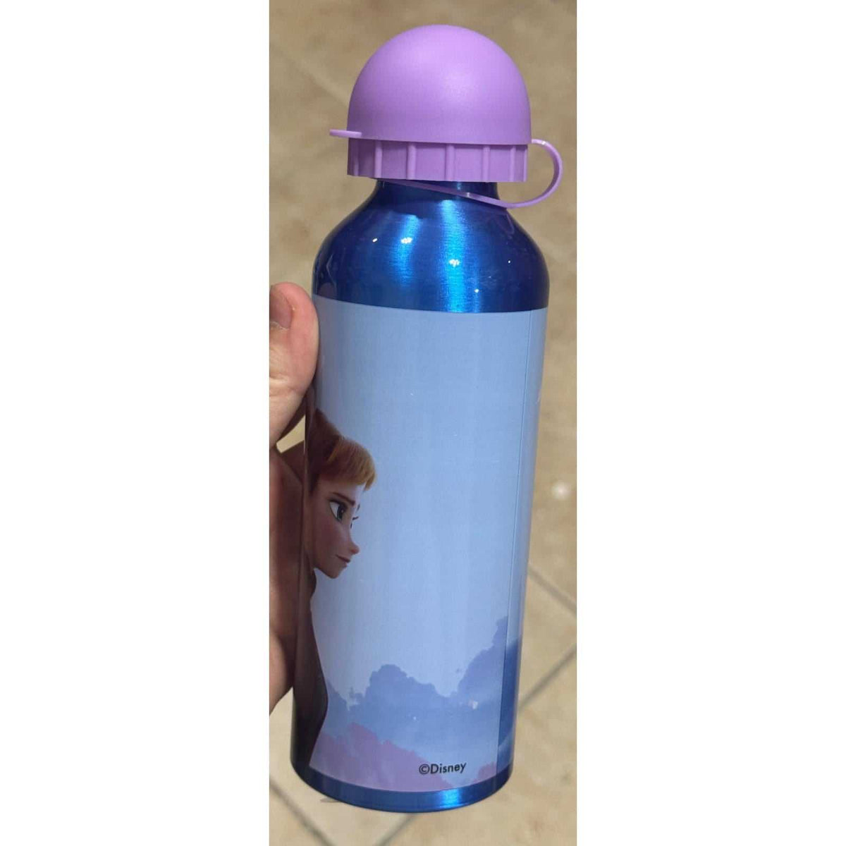 Botella agua aluminio Frozen azul 500 ml