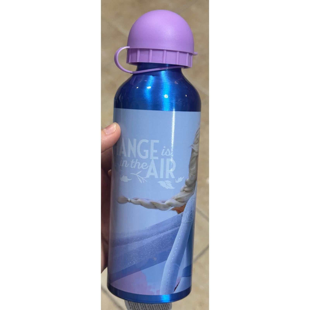 Botella agua aluminio Frozen azul de 500 ml