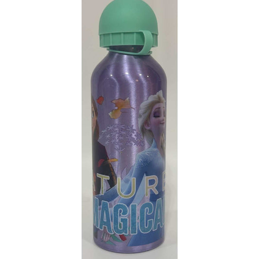 Botella de agua de aluminio Frozen lila de 500 ml