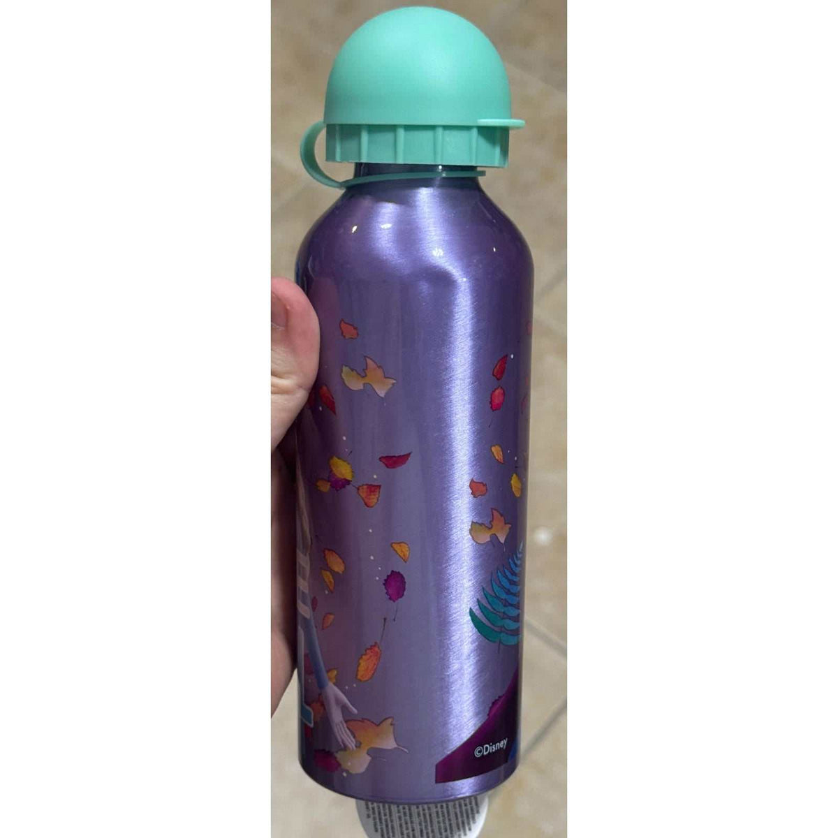 Botella agua aluminio 500ml Frozen lila