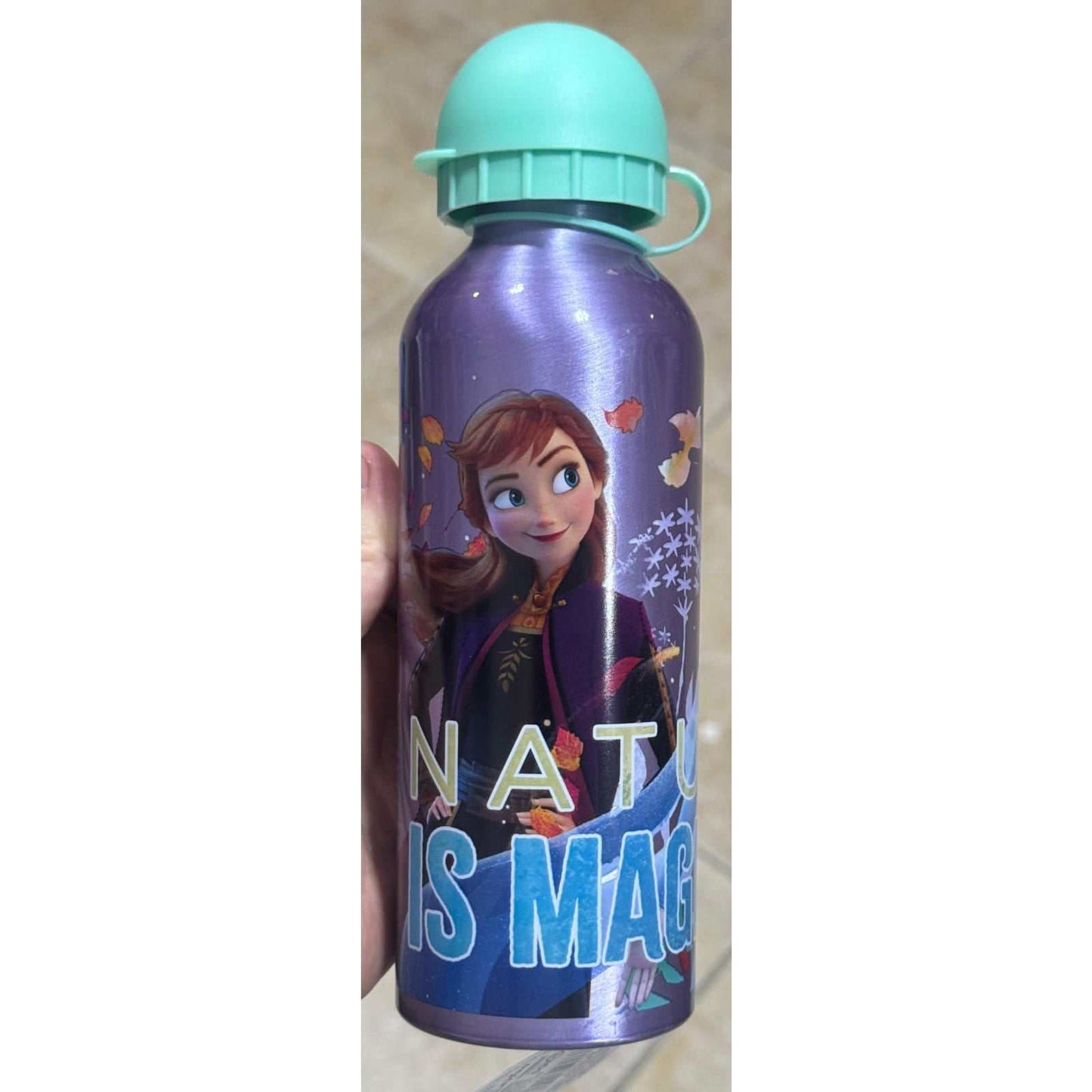 Botella agua aluminio 500 ml Frozen lila