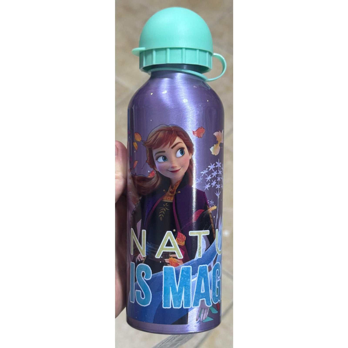 Botella agua aluminio 500 ml Frozen lila