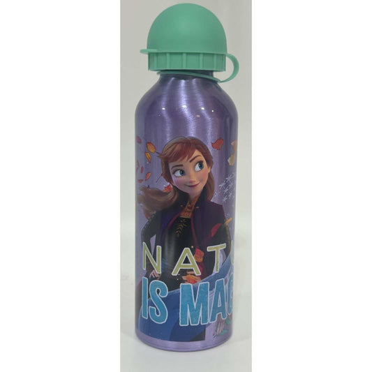 Botella agua aluminio Frozen lila 500ml