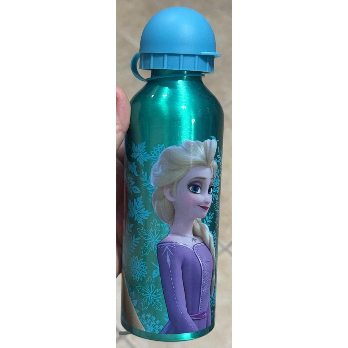 Botella agua aluminio Frozen verde 500 ml