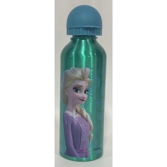 Botella agua aluminio Frozen verde 500ml
