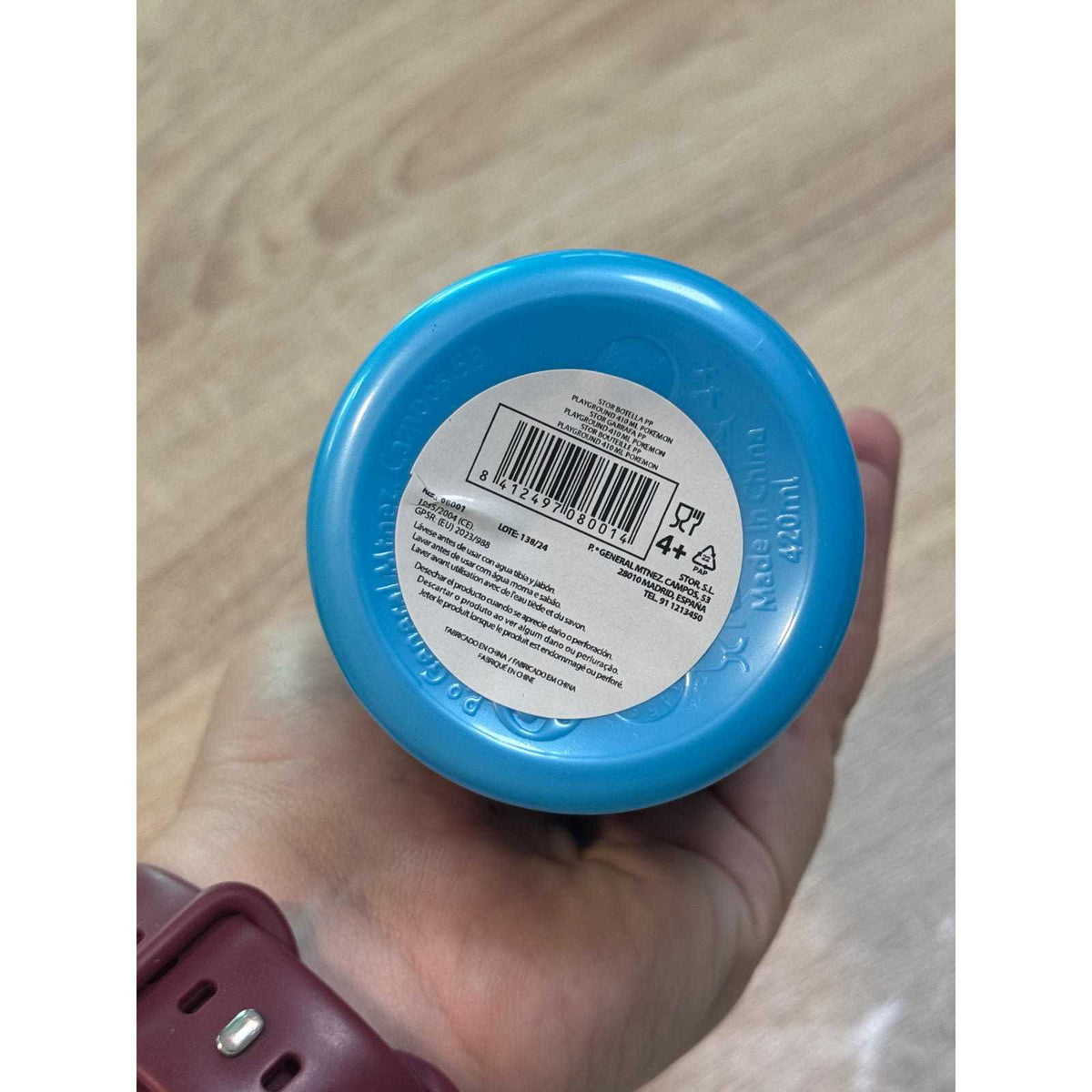 botella de agua deportiva 410ml con pajita y asa diseño pokemon iniciales