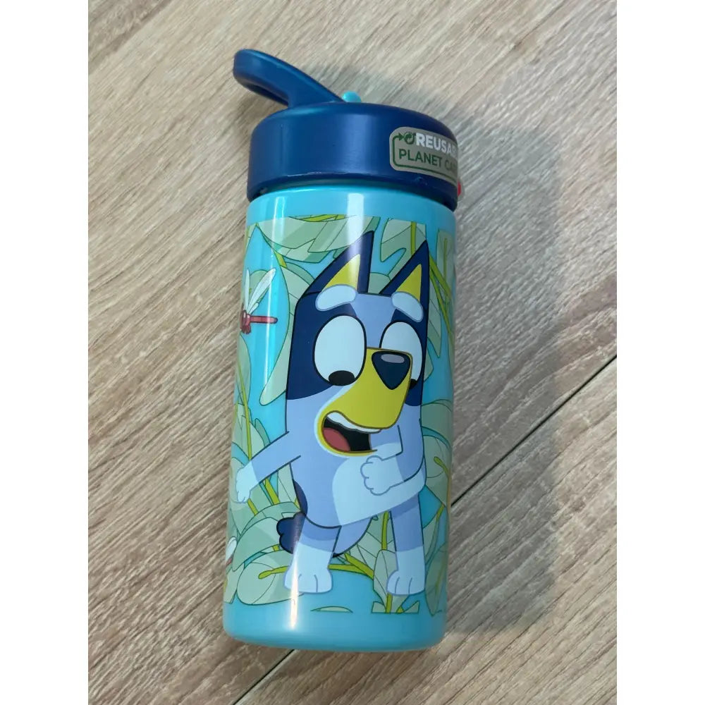 Botella de agua deportiva con pajita y asa Bluey 410ml