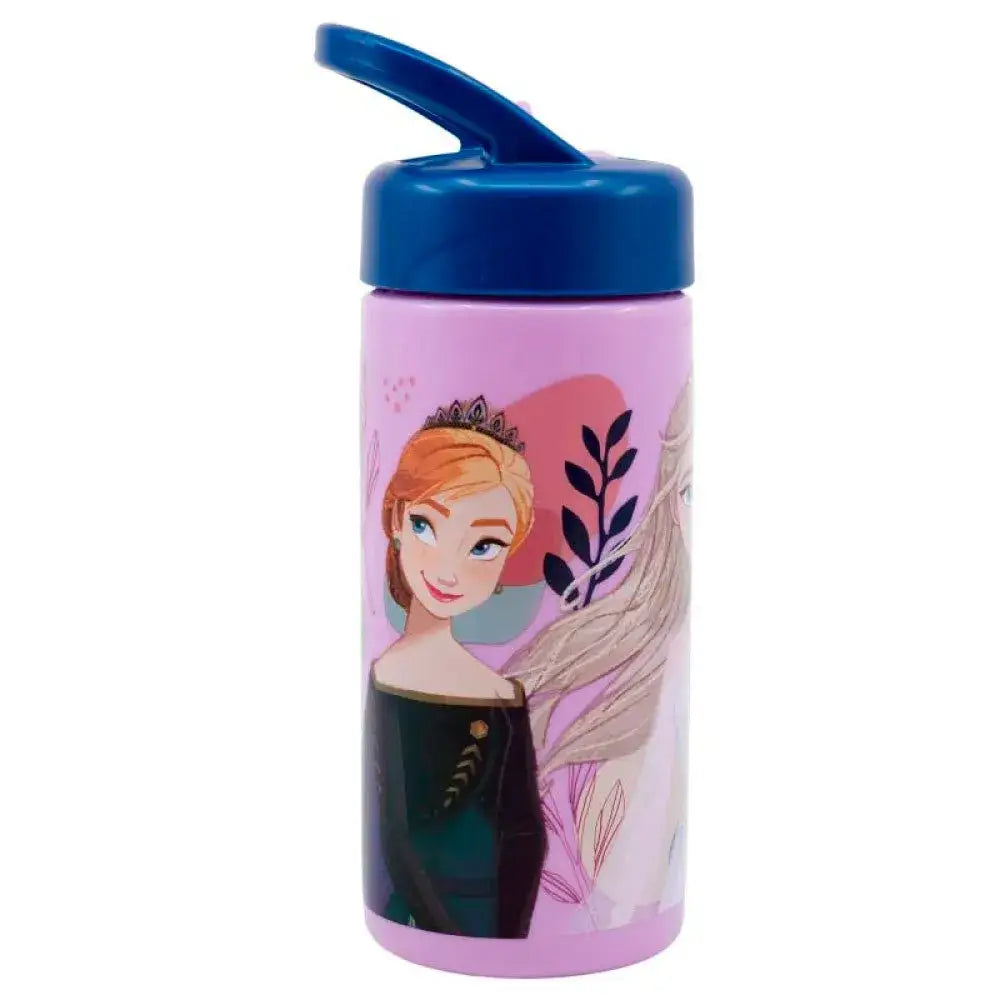 Botella de agua deportiva con pajita y asa Frozen 410ml