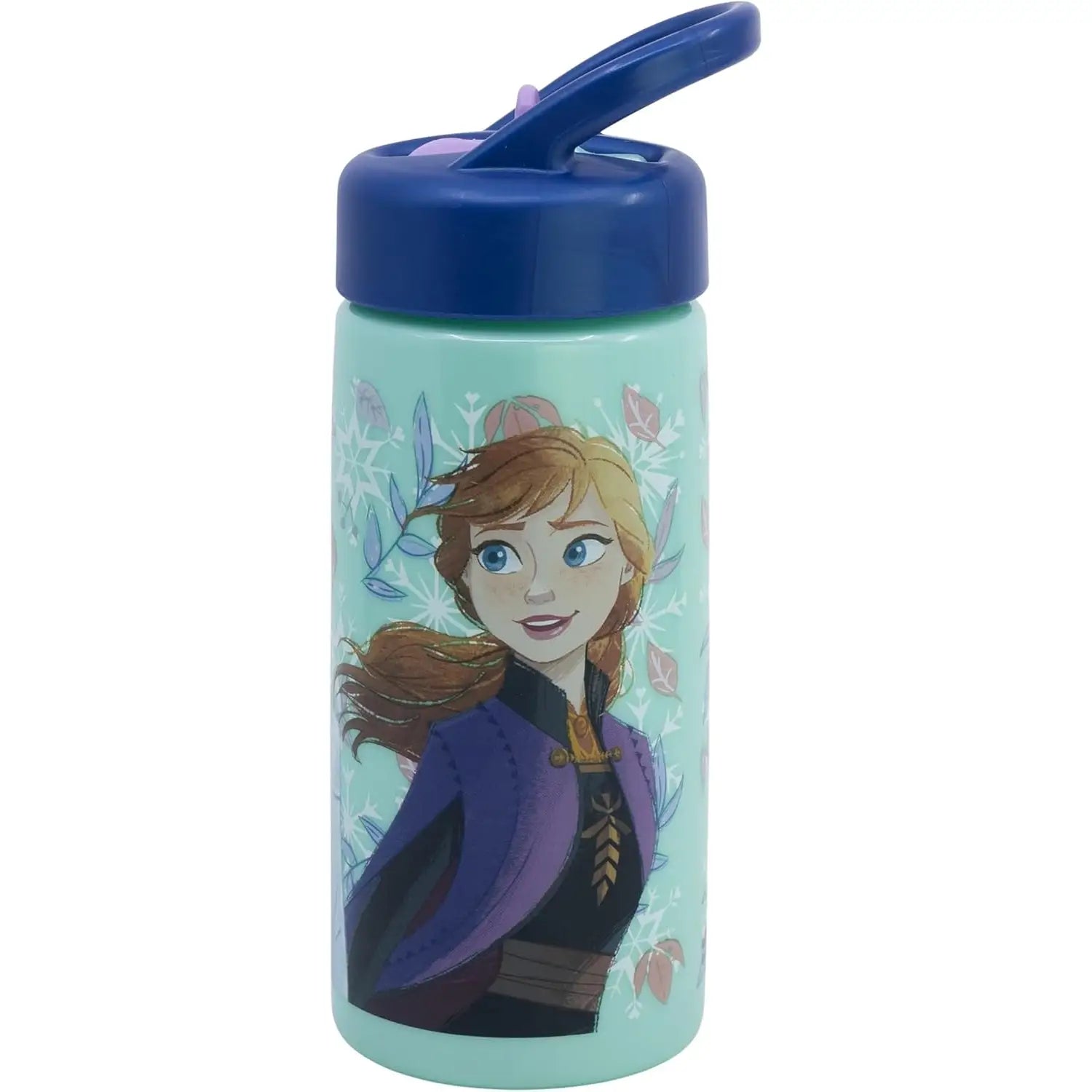 Botella de agua deportiva con pajita y asa FROZEN snowy tale 410ml
