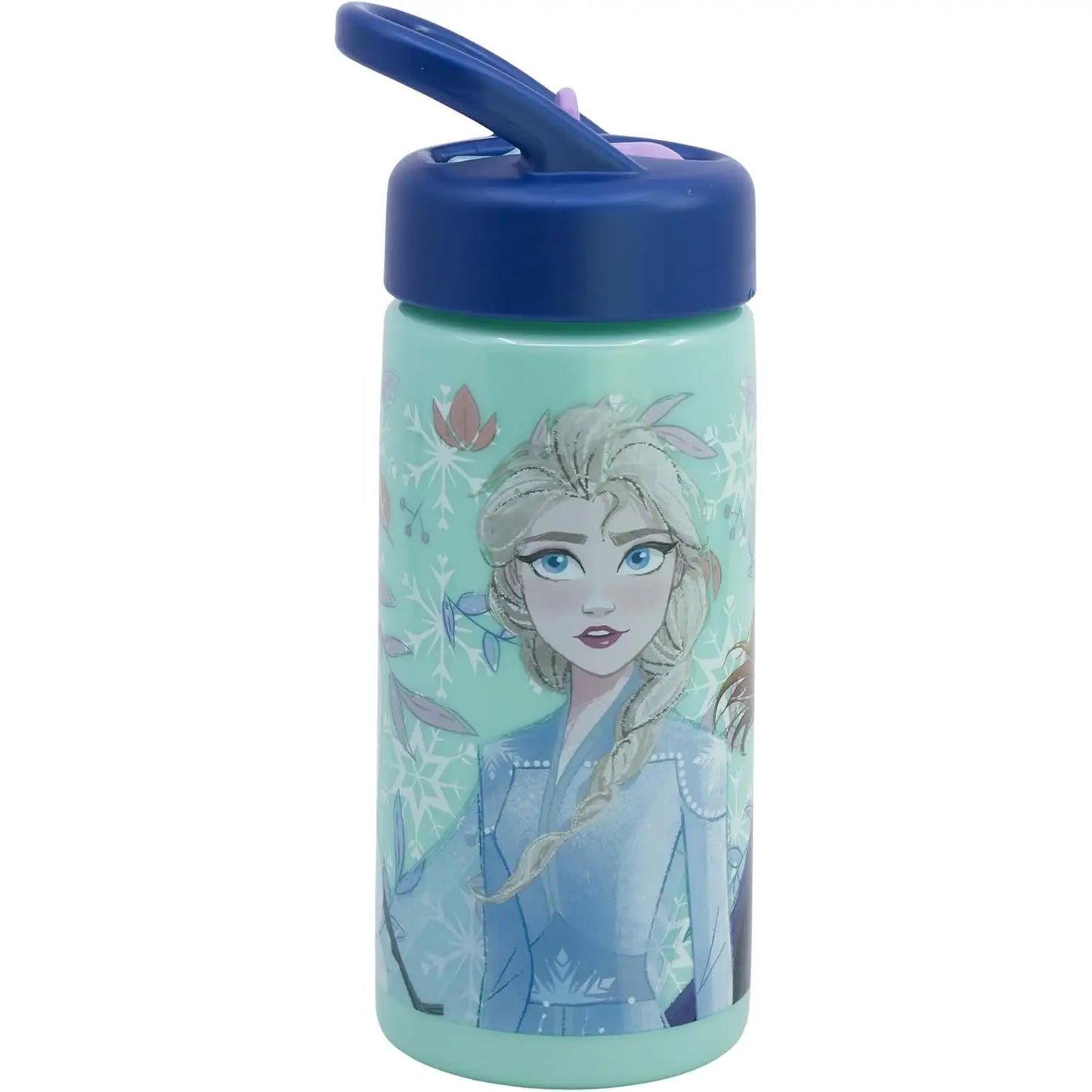 Botella de agua deportiva con pajita y asa FROZEN snowy tale 410ml