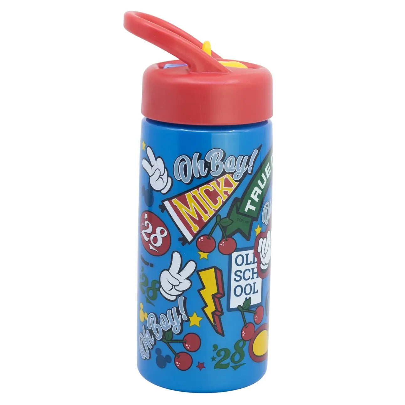 Botella de agua deportiva con pajita y asa MICKEY MOUSE 410ml