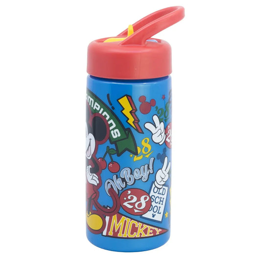 Botella de agua deportiva con pajita y asa MICKEY MOUSE 410ml