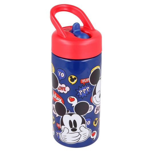 Botella de agua deportiva con pajita y asa Mickey Mouse Disney 410ml