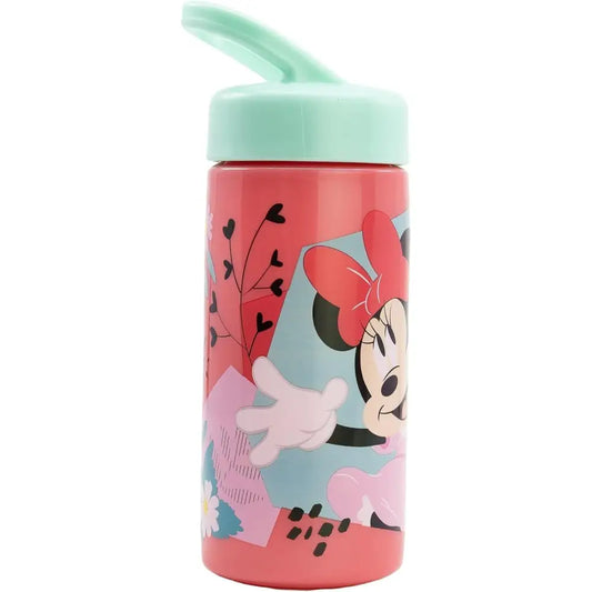 Botella de agua deportiva con pajita y asa Minnie 410ml
