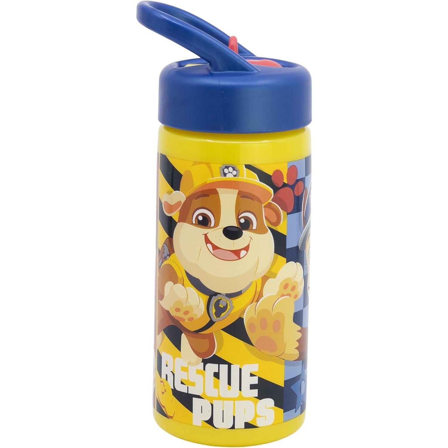 Botella de agua deportiva con pajita y asa Patrulla canina 410ml