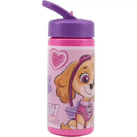 Botella de agua deportiva con pajita y asa Patrulla canina Sky Everest 410ml