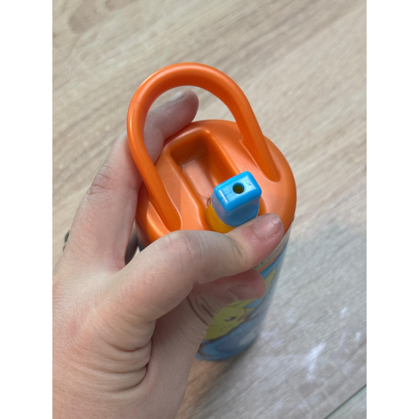 Botella de agua deportiva con pajita y asa Pokémon iniciales 410ml