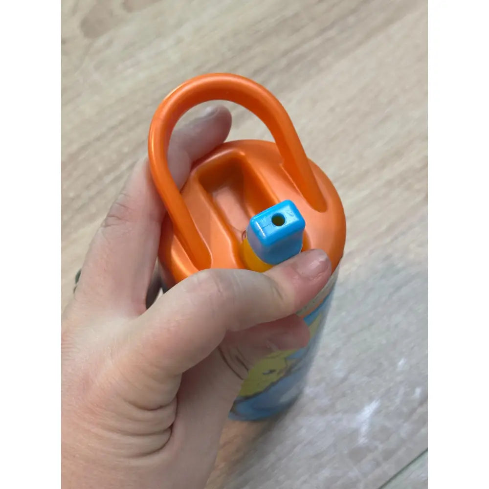 Botella de agua deportiva con pajita y asa Pokémon iniciales 410ml