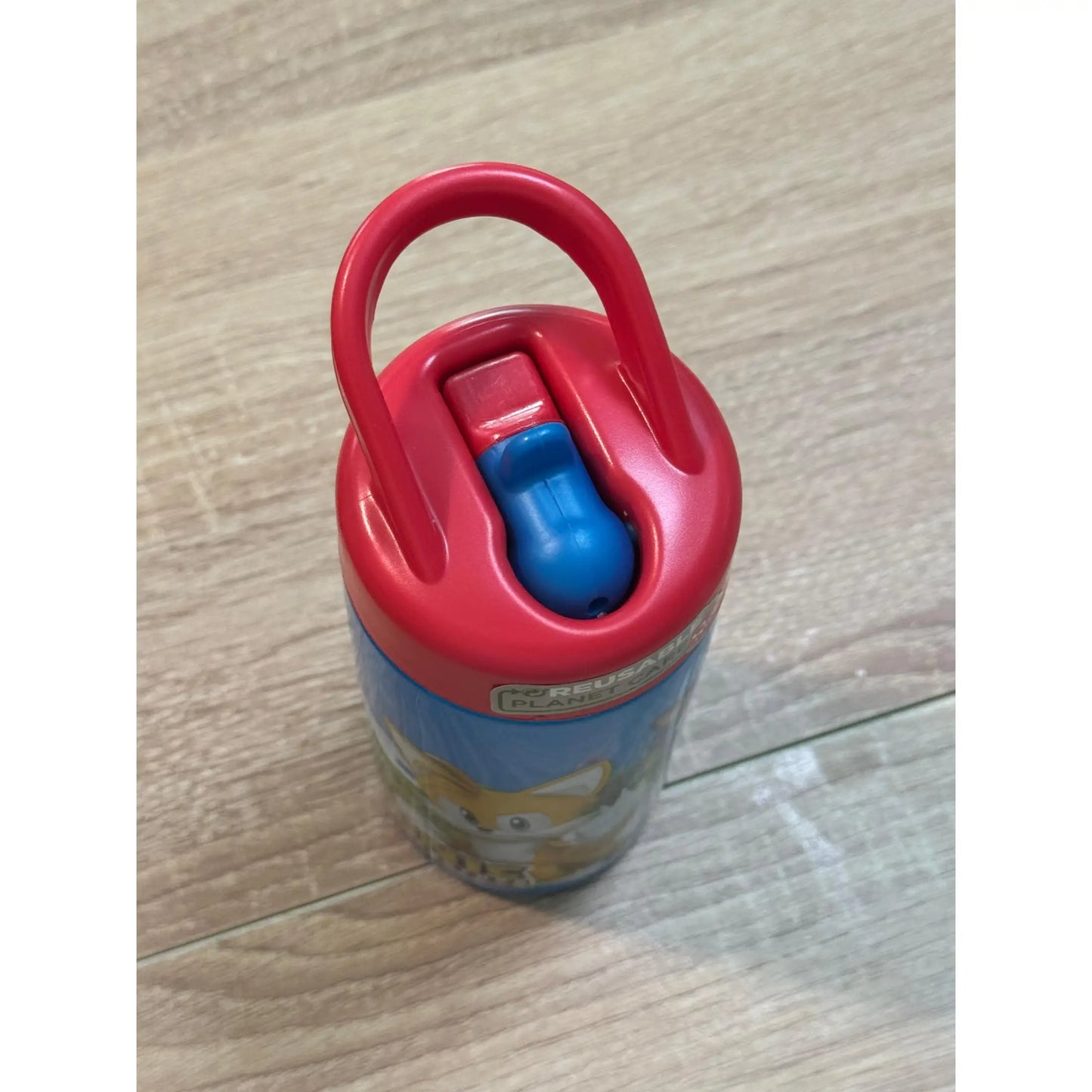 Botella de agua deportiva con pajita y asa Sonic 410ml