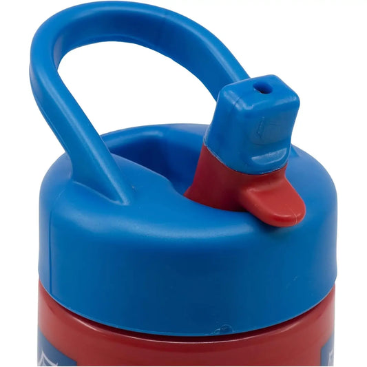 Botella de agua deportiva con pajita y asa SPIDERMAN arachnid grid 410ml