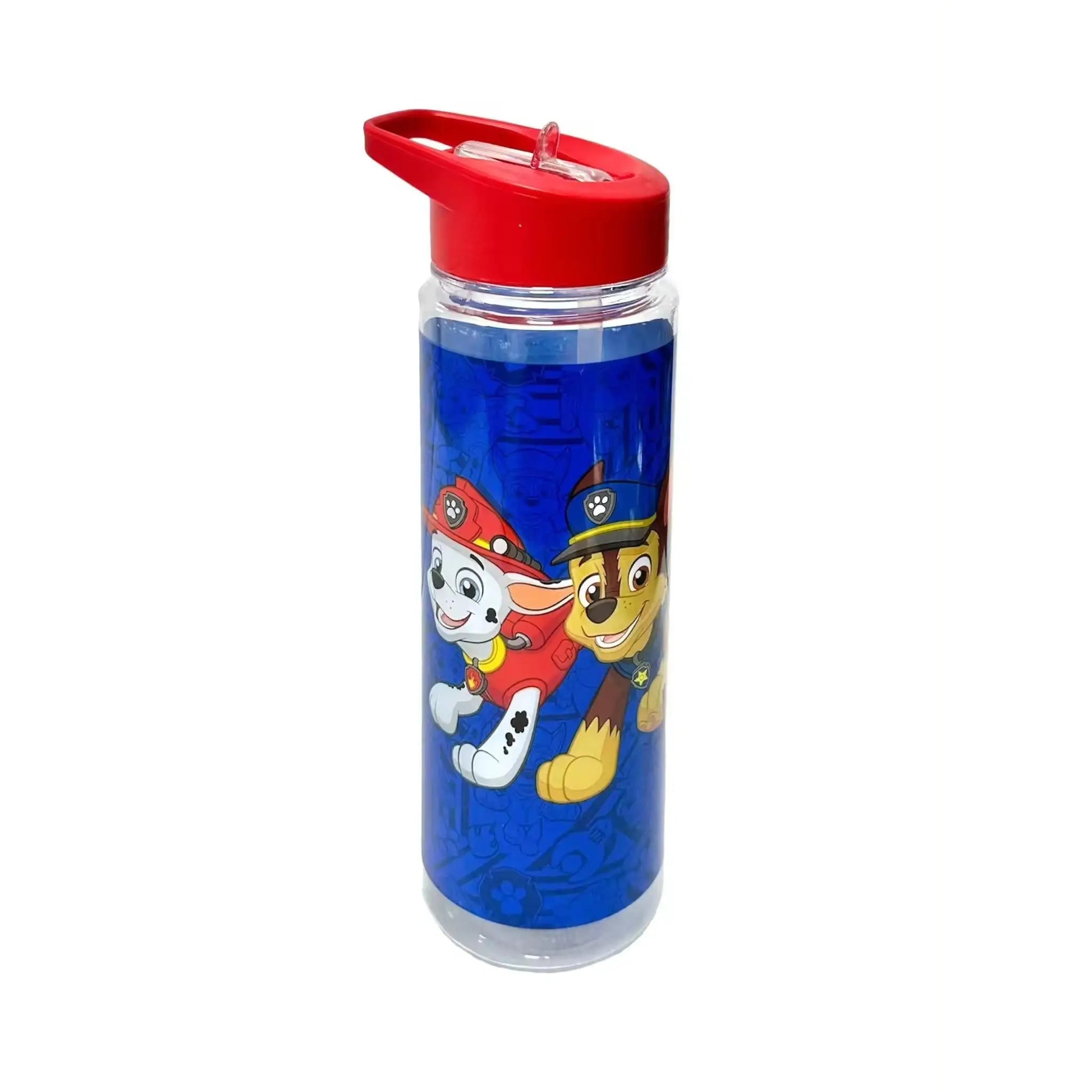 Botella de agua Patrulla Canina Transparente con pajita 700ml