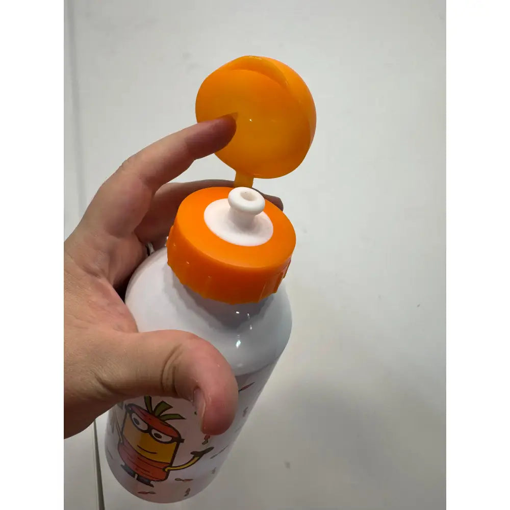 Botella aluminio Minions tapón naranja botella minions